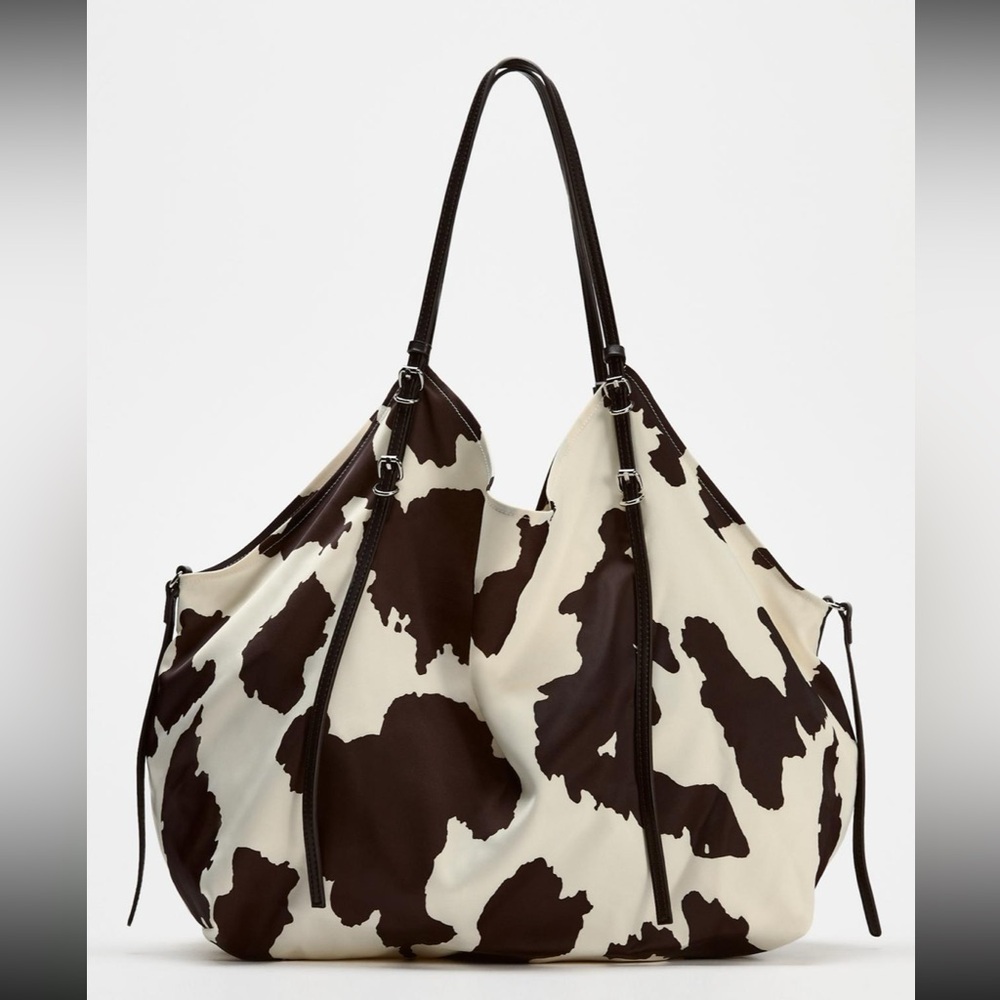 NWT ZARA satin bag with mini bag